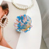 Women's Handmade Acetic Acid And Pearl Shell Shark Hair Clip In Animal Style
