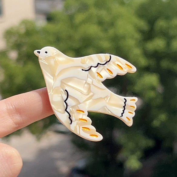 Women's Handmade Acetic Acid Bird Series Small Hairpin Cartoon Animal Style Side Clip For Broken Hair Bangs