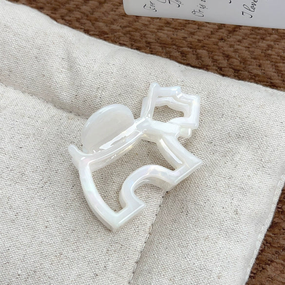 Women's Handmade Acetic Acid Dog Hollow Floral Hairpin Cute Animal Style Hair Accessories
