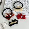 Women's Handmade Acetic Acid Duckbill Hairpin With Waving Bear Design Versatile Hair Accessory