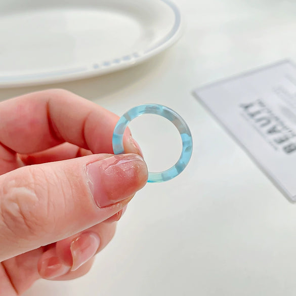Women's Handmade Acetic Acid Fashionable Retro Ring Jewelry