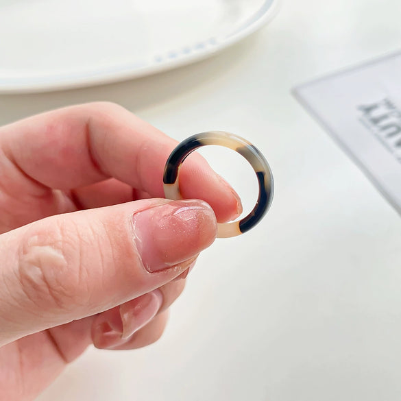 Women's Handmade Acetic Acid Fashionable Retro Ring Jewelry