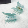 Women's Handmade Acetic Acid Geometric Style Diamondencrusted Hair Grab Clip