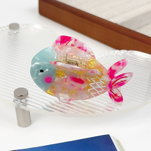 Women's Handmade Acetic Acid Goldfish Hair Shark Clip Hair Accessories