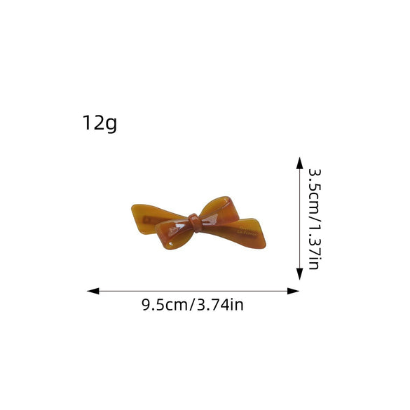 Women's Handmade Acetic Acid Hair Accessories Stereo Bow Spring Clip