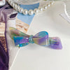 Women's Handmade Acetic Acid Hair Accessories Stereo Bow Spring Clip