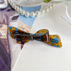 Women's Handmade Acetic Acid Hair Accessories Stereo Bow Spring Clip