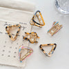 Women's Handmade Acetic Acid Metal Triangle Grip Hair Clip For High Horsetail Fixing