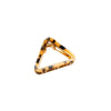 Women's Handmade Acetic Acid Metal Triangle Grip Hair Clip For High Horsetail Fixing