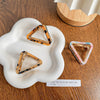 Women's Handmade Acetic Acid Metal Triangle Grip Hair Clip For High Horsetail Fixing
