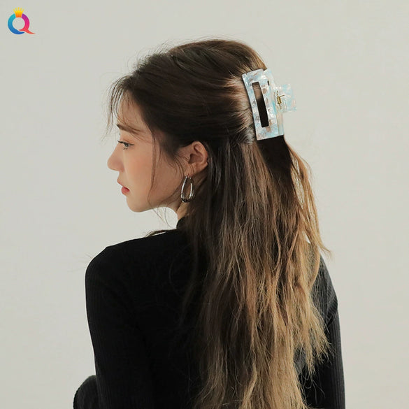 Women's Handmade Acetic Acid Plate Shark Clip Hair Jewelry