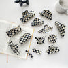 Women's Handmade Acetic Acid Plate Vintage Allmatch Checkerboard Hair Shark Clip Hair Accessories