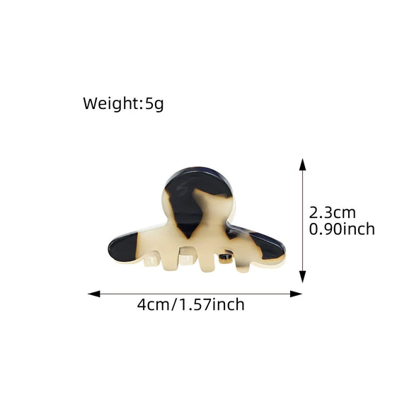 Women's Handmade Acetic Acid Small Grab Clip Hairpin With Lovely Geometric Style