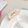 Women's Handmade Acrylic Floral Pattern Bow Hair Clip Hair Accessories