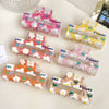 Women's Handmade Acrylic Flower Dopamine Hollow Square Hair Clip Jewelry