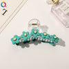 Women's Handmade Acrylic Flower Hair Claw Clip Elegant Sweet Shark Clip Hair Accessory