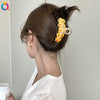 Women's Handmade Acrylic Flower Hair Claw Clip Elegant Sweet Shark Clip Hair Accessory
