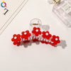 Women's Handmade Acrylic Flower Hair Claw Clip Elegant Sweet Shark Clip Hair Accessory