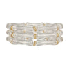 Women's Handmade Acrylic Geometric Beaded And Leopard Print Bracelet