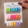 Women's Handmade Acrylic Geometric Cshaped Earrings Set