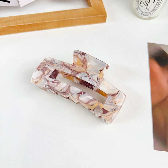 Women's Handmade Acrylic Hair Grab Clip Geometric Style