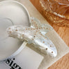 Women's Handmade Acrylic Square Shark Clip Hair Accessory With Simple Design
