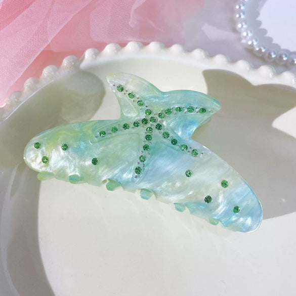 Women's Handmade Acrylic Square Shark Clip Hair Accessory With Simple Design