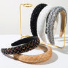 Women's Handmade Alloy Beaded Hair Hoop Light Luxury Geometric Headband Hair Accessory
