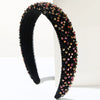 Women's Handmade Alloy Beaded Hair Hoop Light Luxury Geometric Headband Hair Accessory