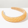 Women's Handmade Alloy Beaded Hair Hoop Light Luxury Geometric Headband Hair Accessory