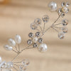 Women's Handmade Alloy Crystal Pearl Flower Headband Simple Beaded Bridal Hair Accessory For Wedding Jewelry