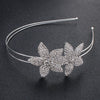 Women's Handmade Alloy Floral Rhinestone Bridal Headband Tiara Crown Wedding Hair Accessory