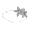 Women's Handmade Alloy Floral Rhinestone Bridal Headband Tiara Crown Wedding Hair Accessory