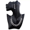 Women's Handmade Alloy Pearl And Rhinestone Geometric Necklace And Earrings Jewelry Set Elegant Simple Matching Jewelry