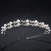 Women's Handmade Alloy Pearl Headband With Double Layer Floral Design Elegant Bridal Hair Accessory