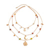 Women's Handmade Alloy Pendant Clavicle Chain Necklace With Gravel Star Geometric Pattern
