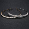 Women's Handmade Alloy Rhinestone Inlaid Crystal Headband Simple Bridal Wedding Hair Accessory