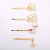 Women's Handmade Artificial Crystal Animals Hairpins Money Tree Deer Snowflake Oneword Clips Trendy Cute Headwear
