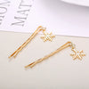 Women's Handmade Artificial Crystal Animals Hairpins Money Tree Deer Snowflake Oneword Clips Trendy Cute Headwear