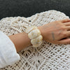 Women's Handmade Asymmetrical Smudged Resin Bracelet