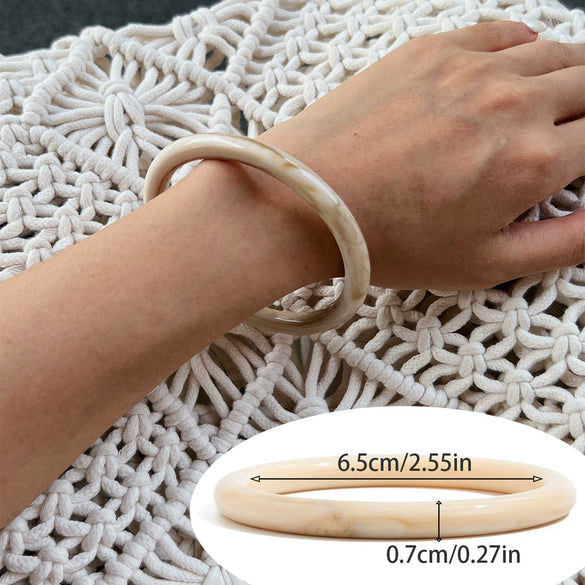 Women's Handmade Asymmetrical Smudged Resin Bracelet