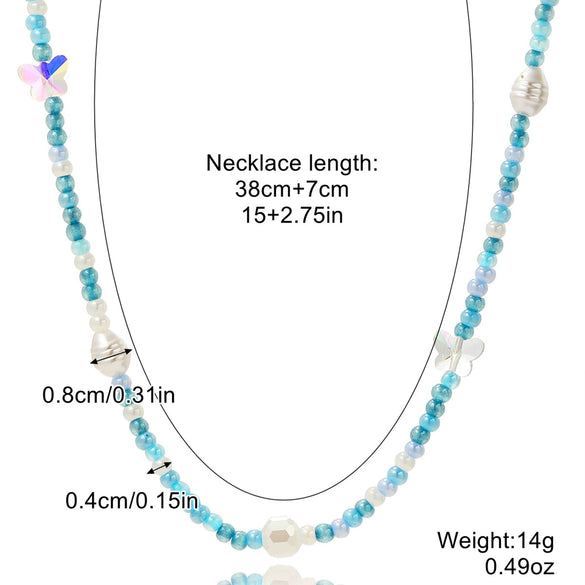 Women's Handmade Beaded Necklace With Artificial Crystal And Alloy Geometric Insects Star Pattern Electroplated