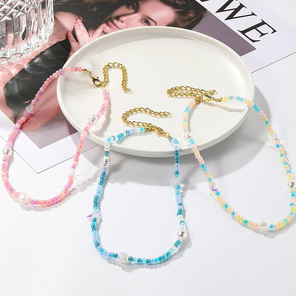 Women's Handmade Beaded Necklace With Artificial Crystal And Alloy Geometric Insects Star Pattern Electroplated