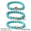 Women's Handmade Beaded Turquoise Geometric Bracelet Set