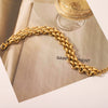 Women's Handmade Braided Chain Titanium Steel And Stainless Steel Bracelet With Pvd Vacuum Plating