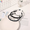Women's Handmade Braided Rice Bead Headband Thin Simple Versatile Hair Accessory For Everyday Styling