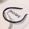 Women's Handmade Braided Rice Bead Headband Thin Simple Versatile Hair Accessory For Everyday Styling