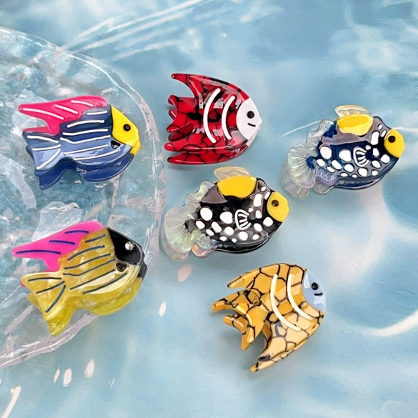 Women's Handmade Cartoon Animal Style Acetic Acid Marine Ornamental Fish Hair Clips