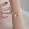Women's Handmade Cartoon Animals Zodiac Freshwater Pearl Bracelet Plated 14K Gold