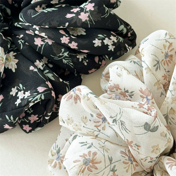 Women's Handmade Chiffon Hair Rings With High Elasticity And Little Fresh Style